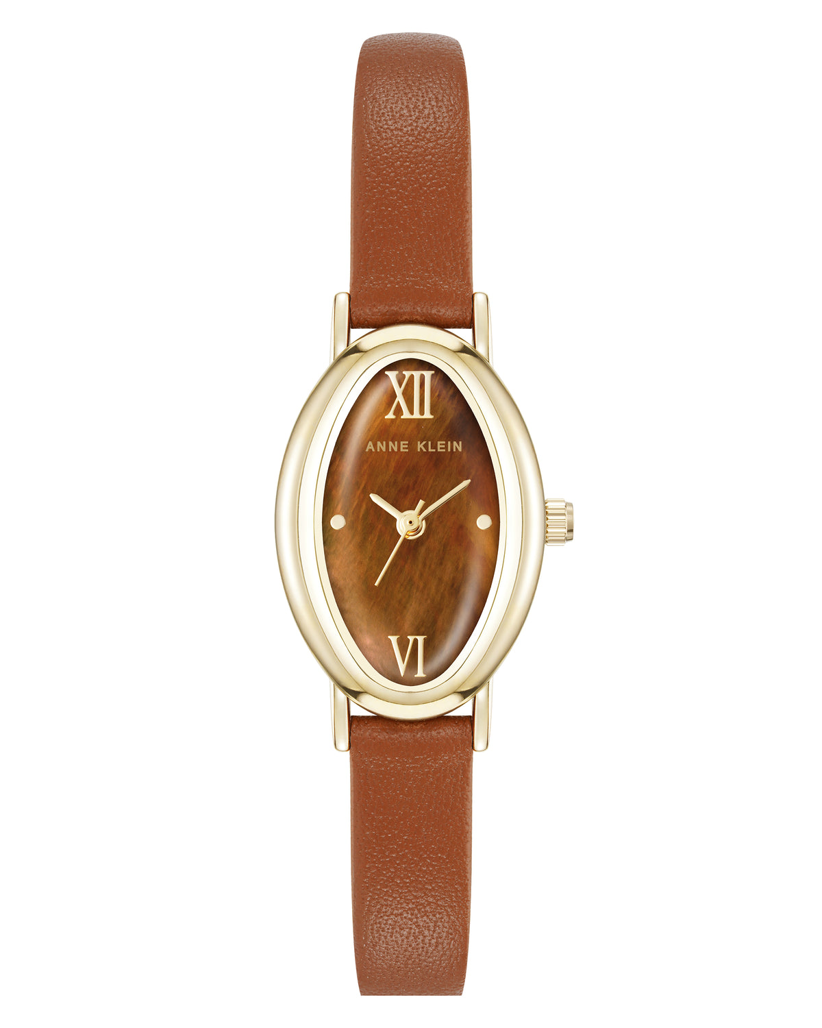 Oval Leather Strap Watch