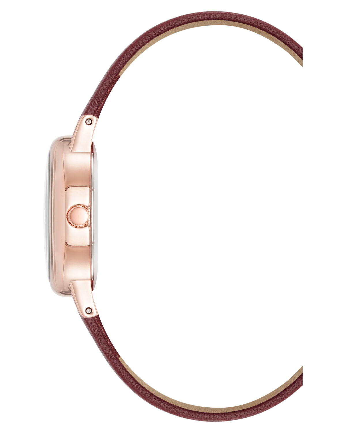 Oval Leather Strap Watch