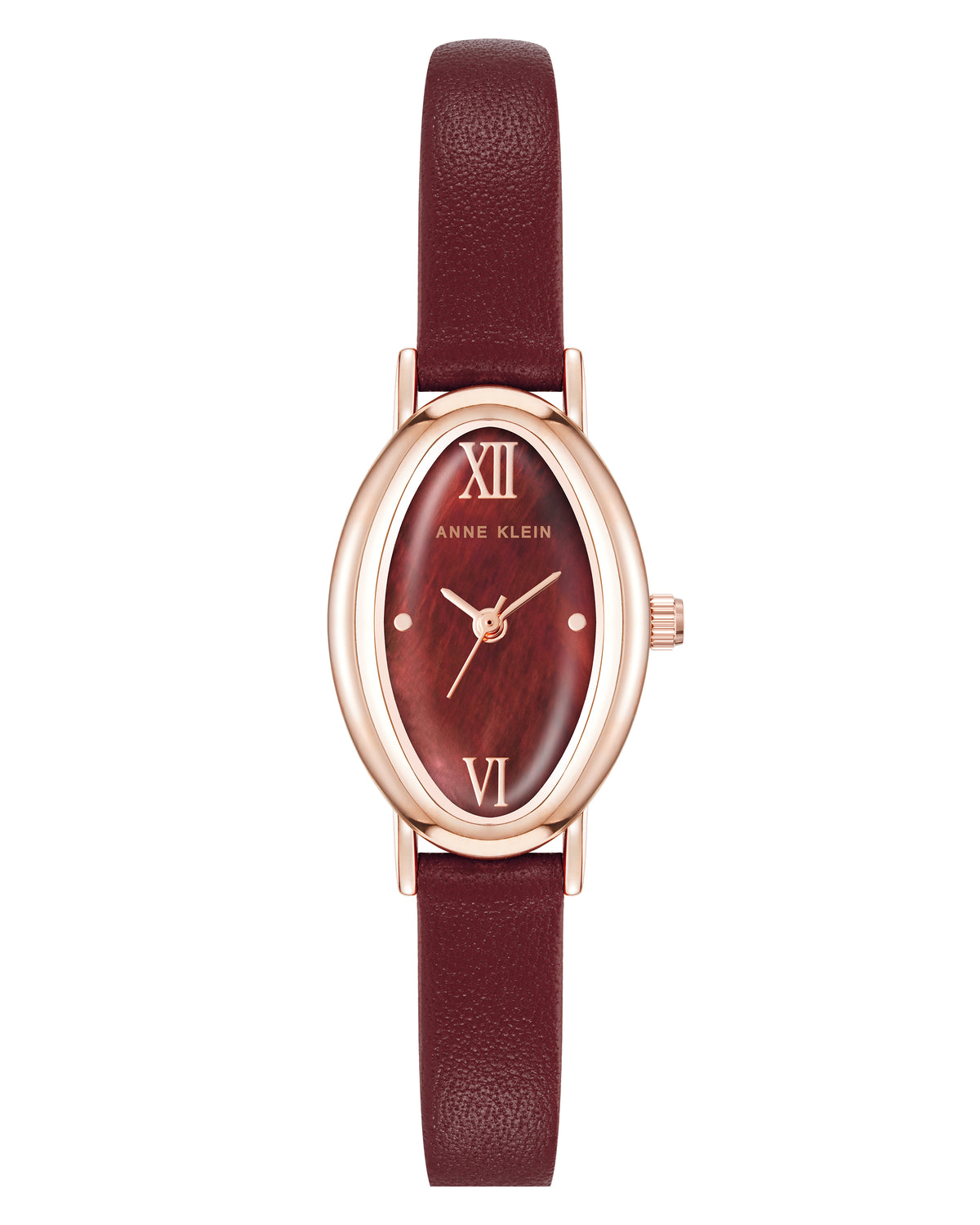 Oval Leather Strap Watch