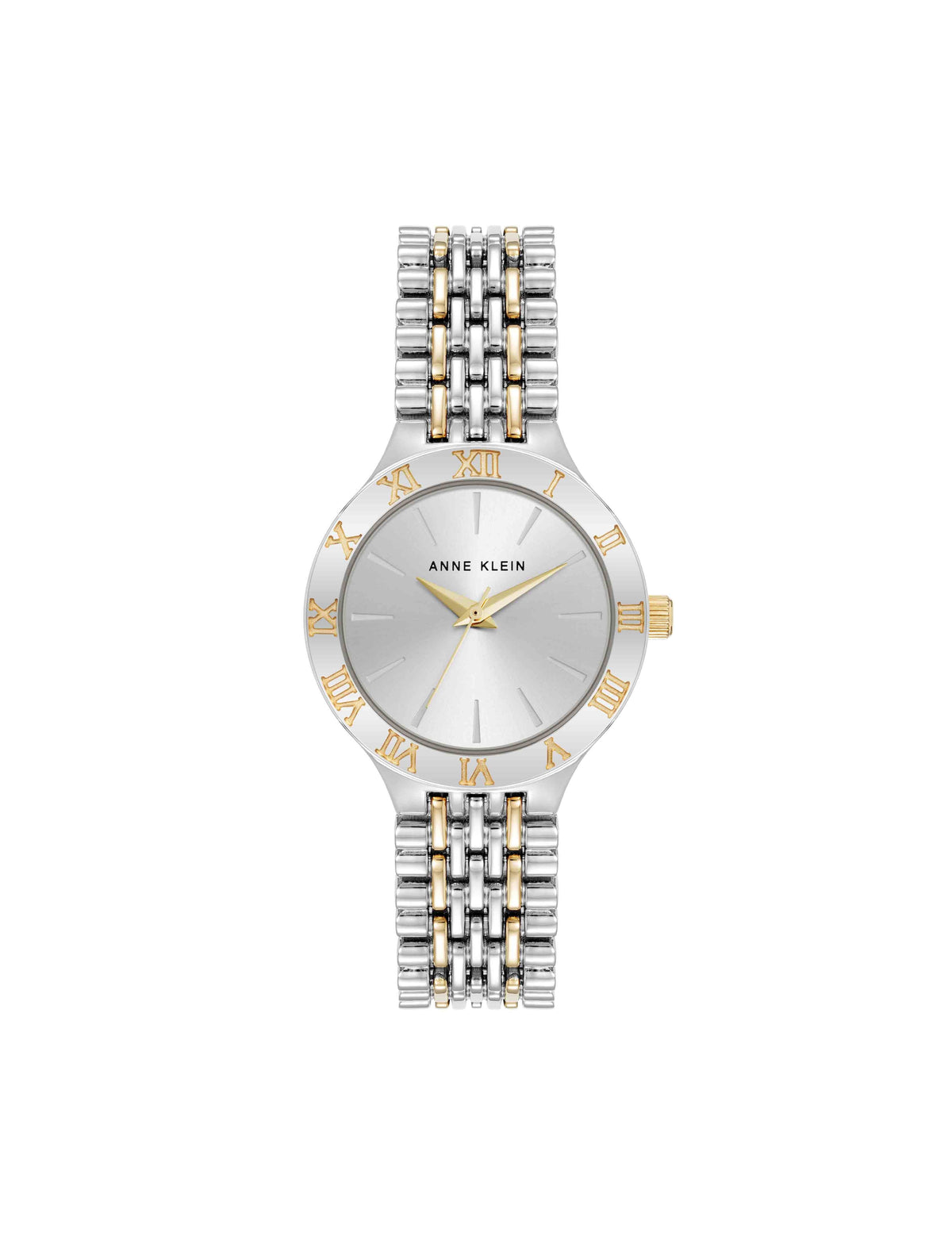 Anne Klein Two-Tone Iconic Round Roman Numeral Bezel Watch