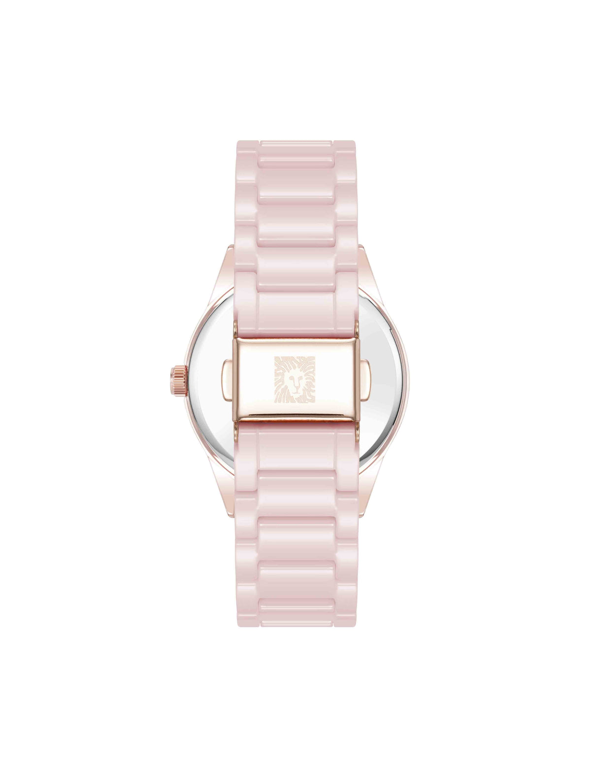Anne Klein Ceramic Bracelet Floral Dial Watch