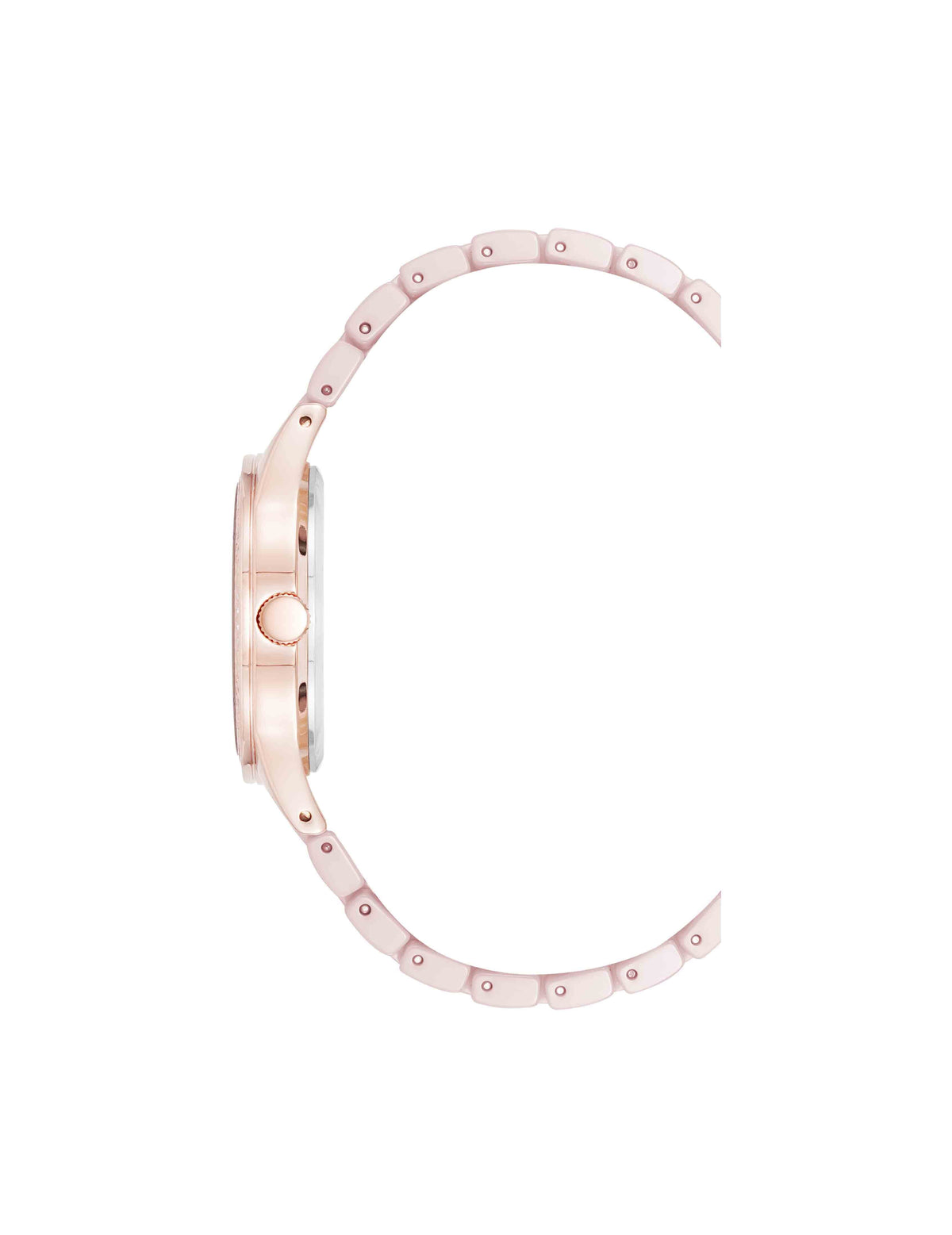 Anne Klein Ceramic Bracelet Floral Dial Watch