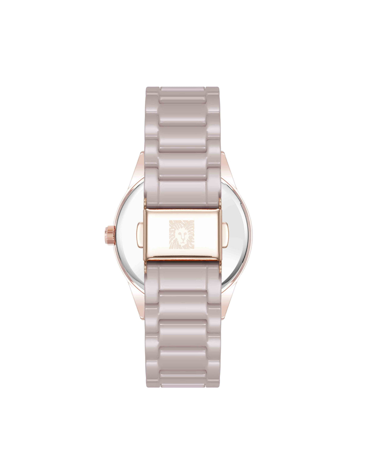 Anne Klein Ceramic Bracelet Floral Dial Watch