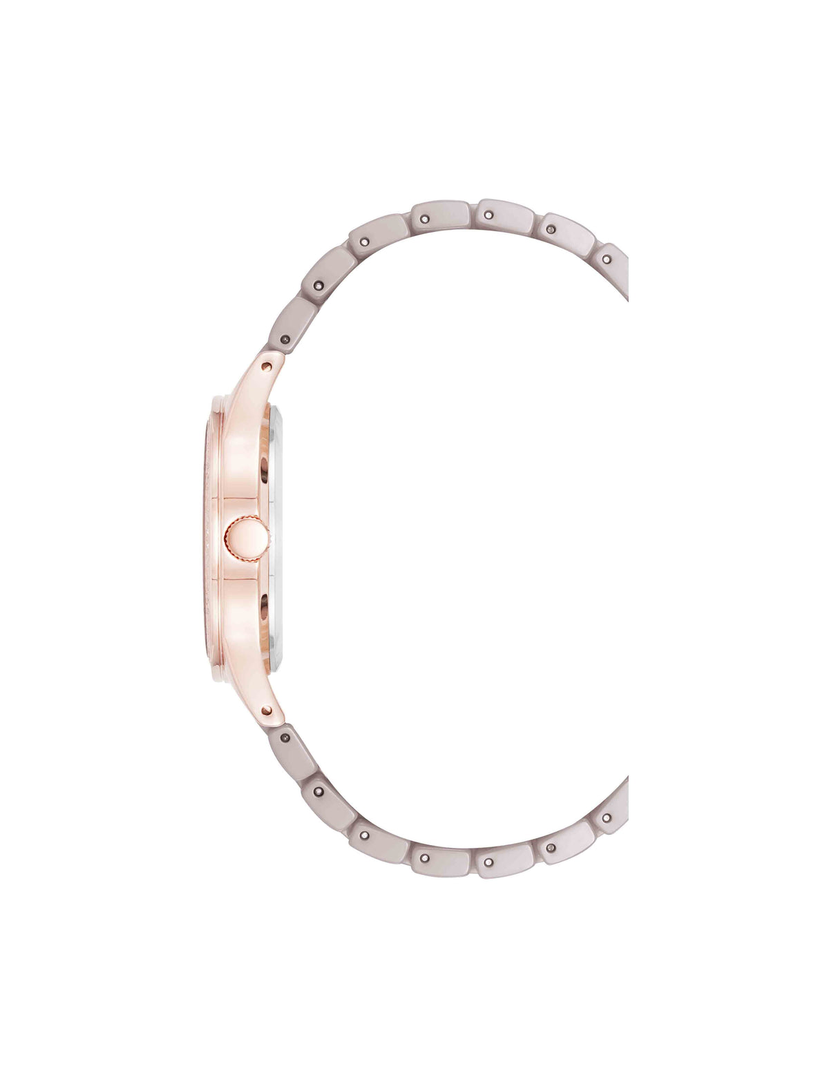 Anne Klein Ceramic Bracelet Floral Dial Watch