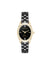 Anne Klein Black/Gold-Tone Oval Ceramic Diamond Dial Bracelet Watch