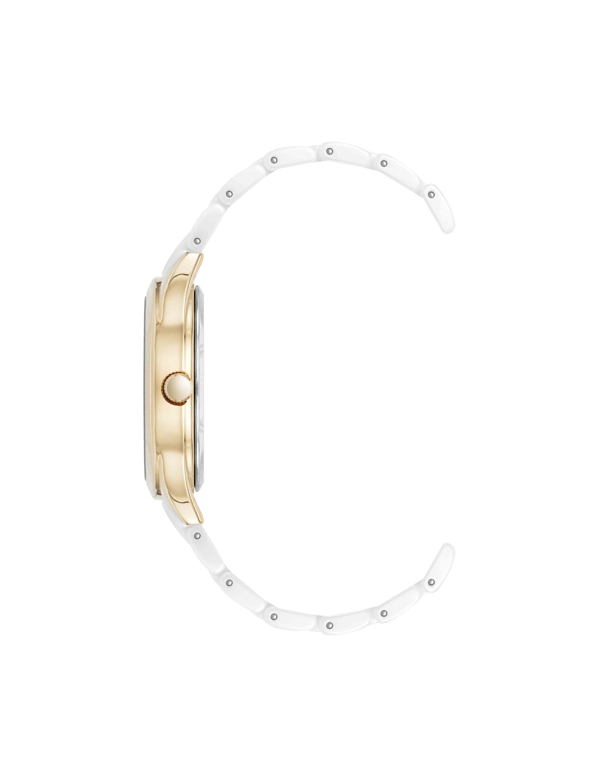 Anne Klein Oval Ceramic Diamond Dial Bracelet Watch