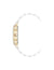 Anne Klein Oval Ceramic Diamond Dial Bracelet Watch