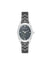 Anne Klein Dark Grey/Silver-Tone Oval Ceramic Diamond Dial Bracelet Watch