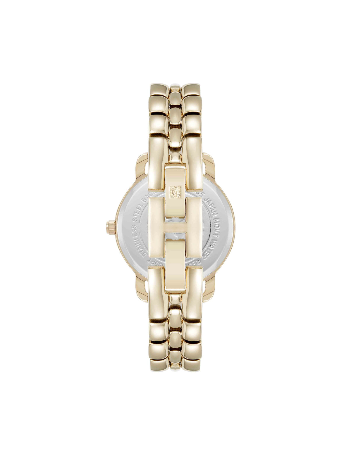 Anne Klein Signature Round Crystal Accented Dial Watch