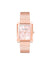 Anne Klein Blush Pink/Rose Gold-Tone Modern Rectangular Stainless Steel Bracelet Watch