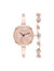 Anne Klein Rose Gold-Tone Floral Dial Bangle Watch Set