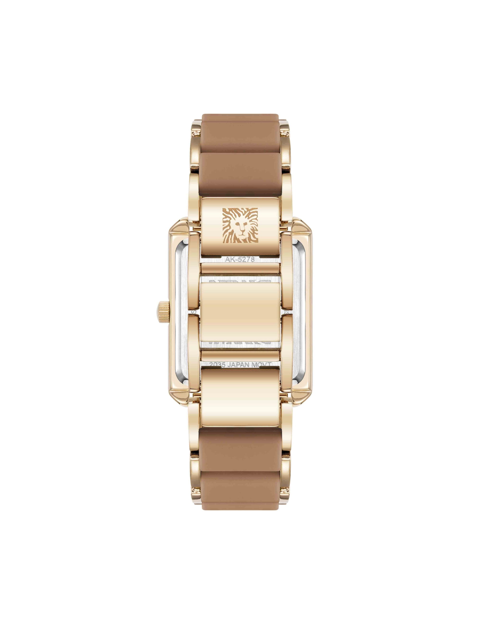 Anne Klein Rectangular Silicone Bracelet Watch