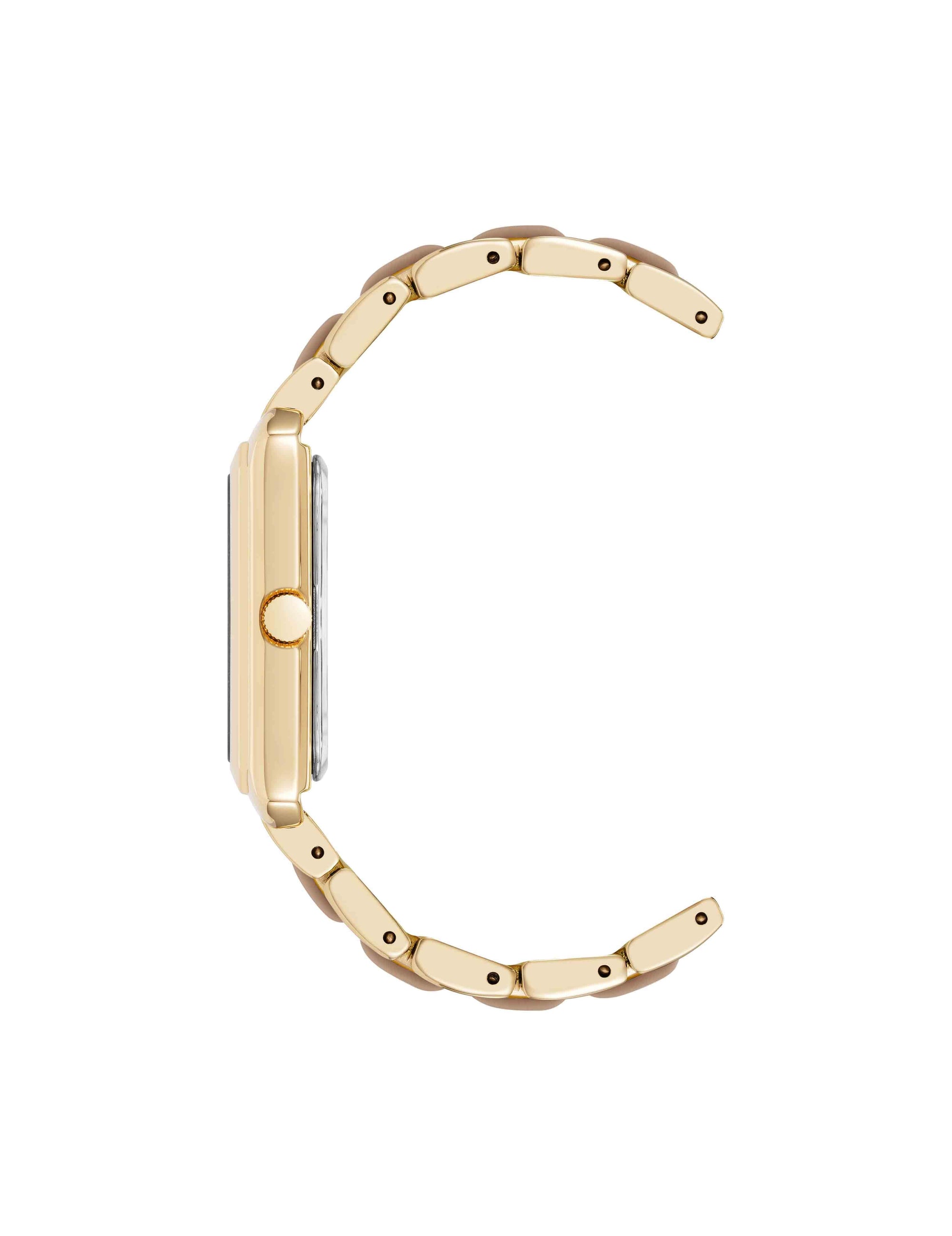 Anne Klein Rectangular Silicone Bracelet Watch