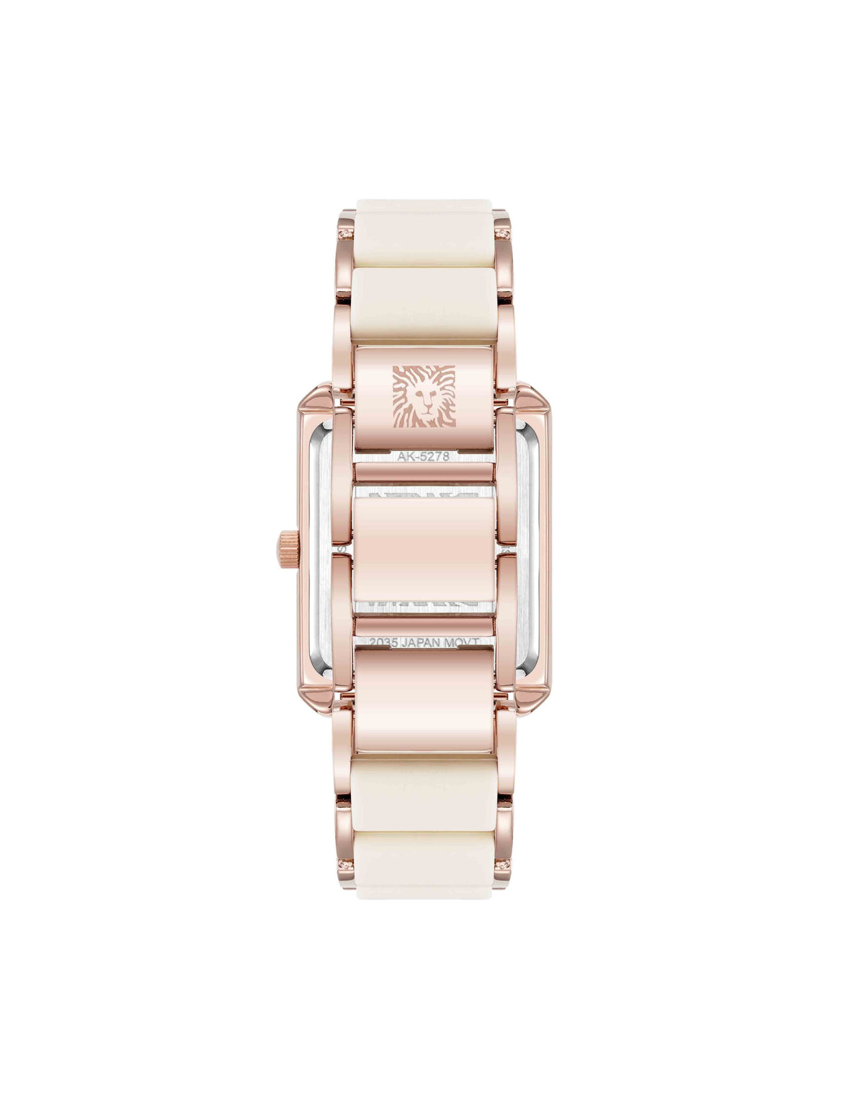 Anne Klein Rectangular Silicone Bracelet Watch