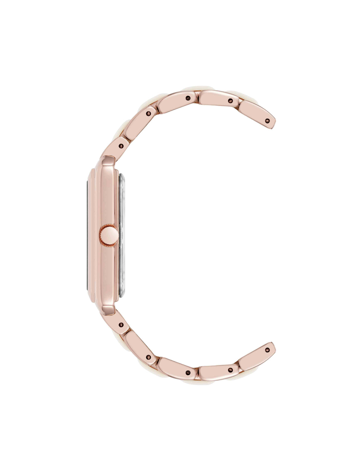 Anne Klein Rectangular Silicone Bracelet Watch