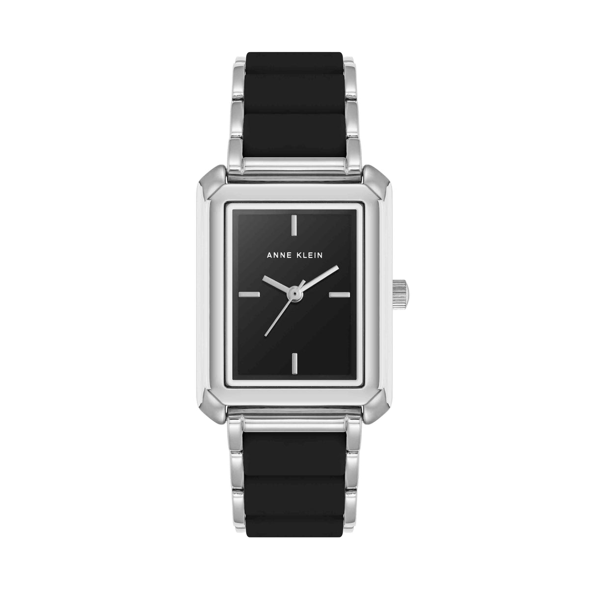 Anne Klein Women Silver Black Leather Strap Fashion Analog Japanese Quartz Watch Sustainable Leather Strap Watch | Anne Klein main image 4