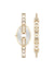 Anne Klein Estate Oval Crystal Accented Bangle Watch Set