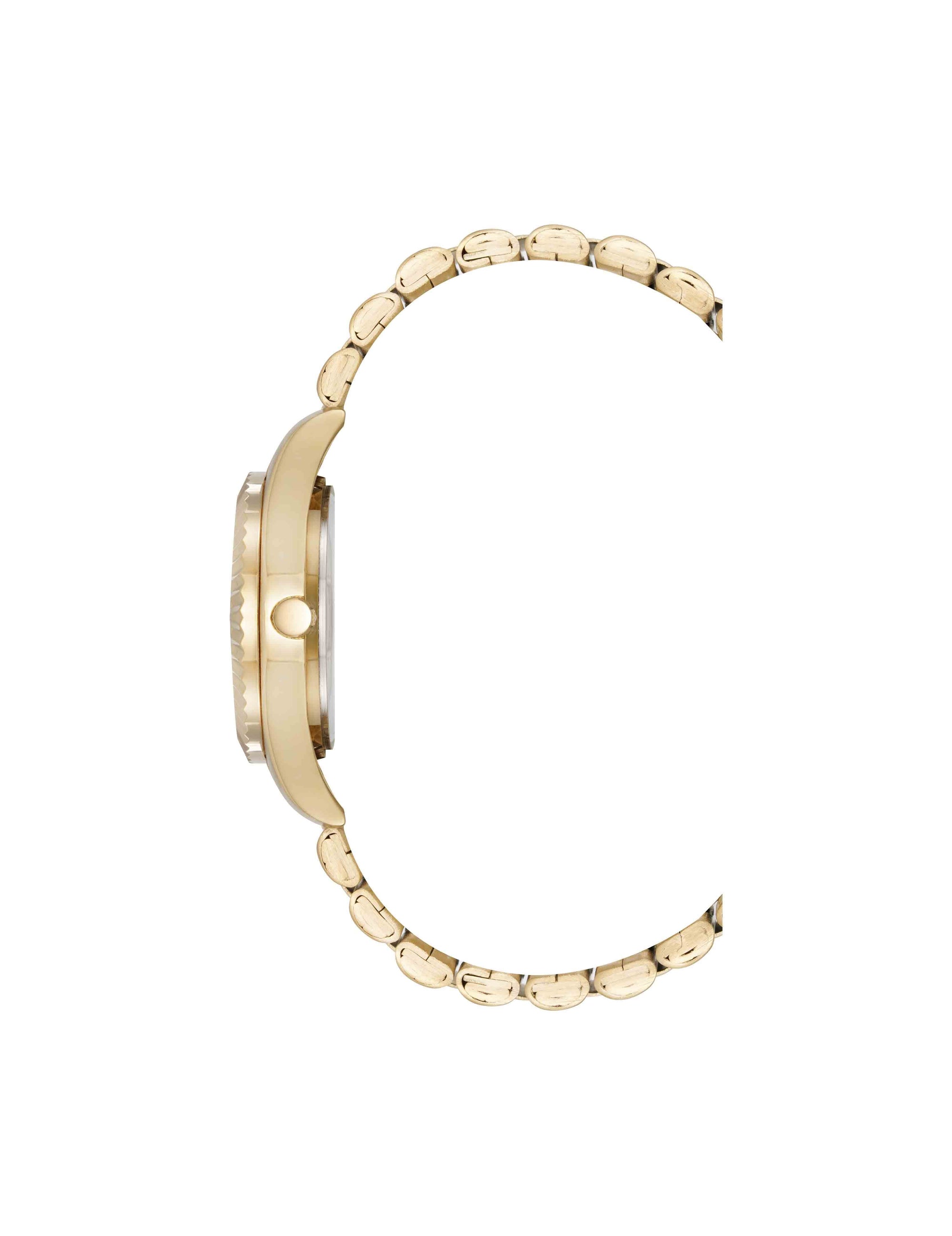 Anne Klein Stainless Steel Floral Dial Watch