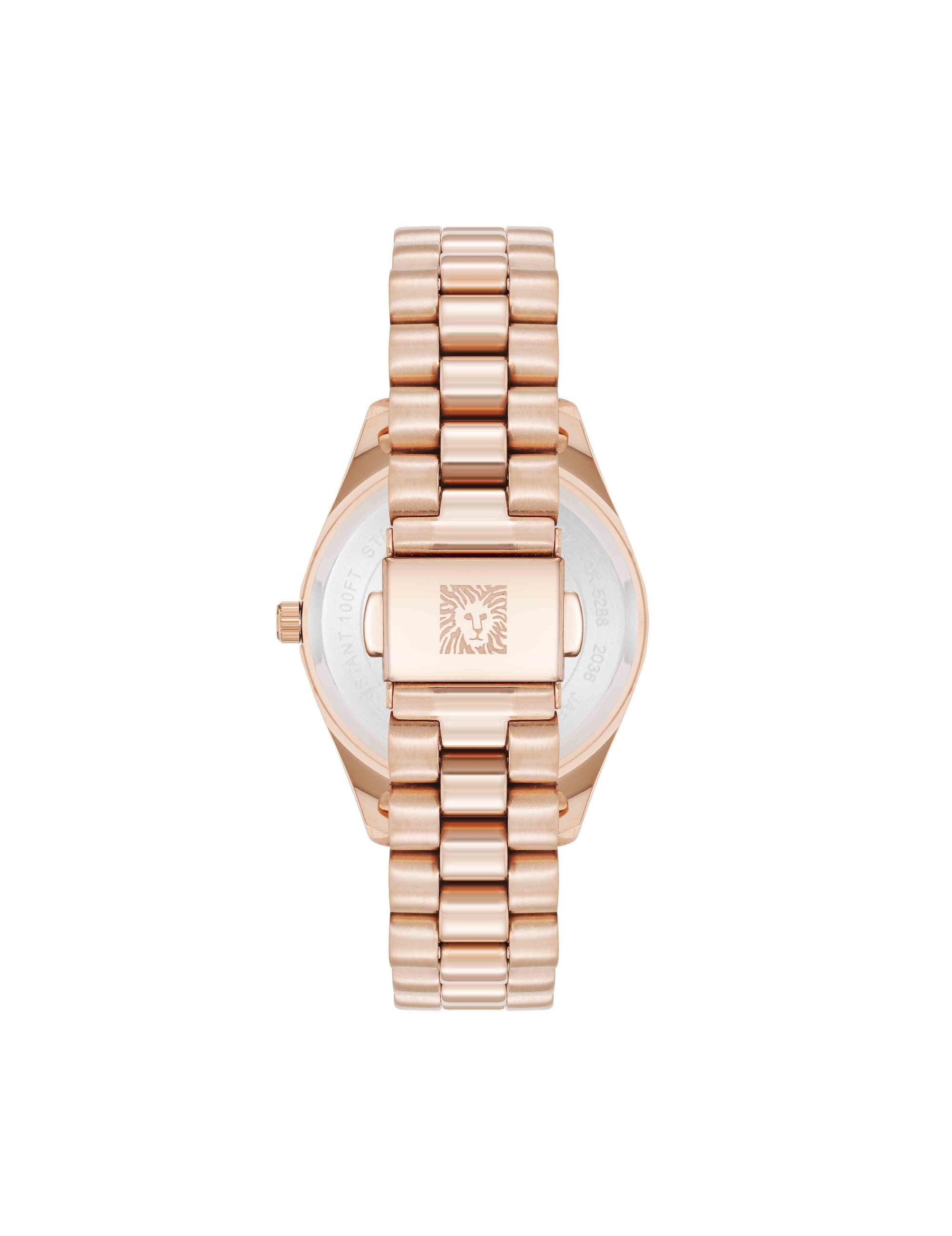 Anne Klein Stainless Steel Floral Dial Watch