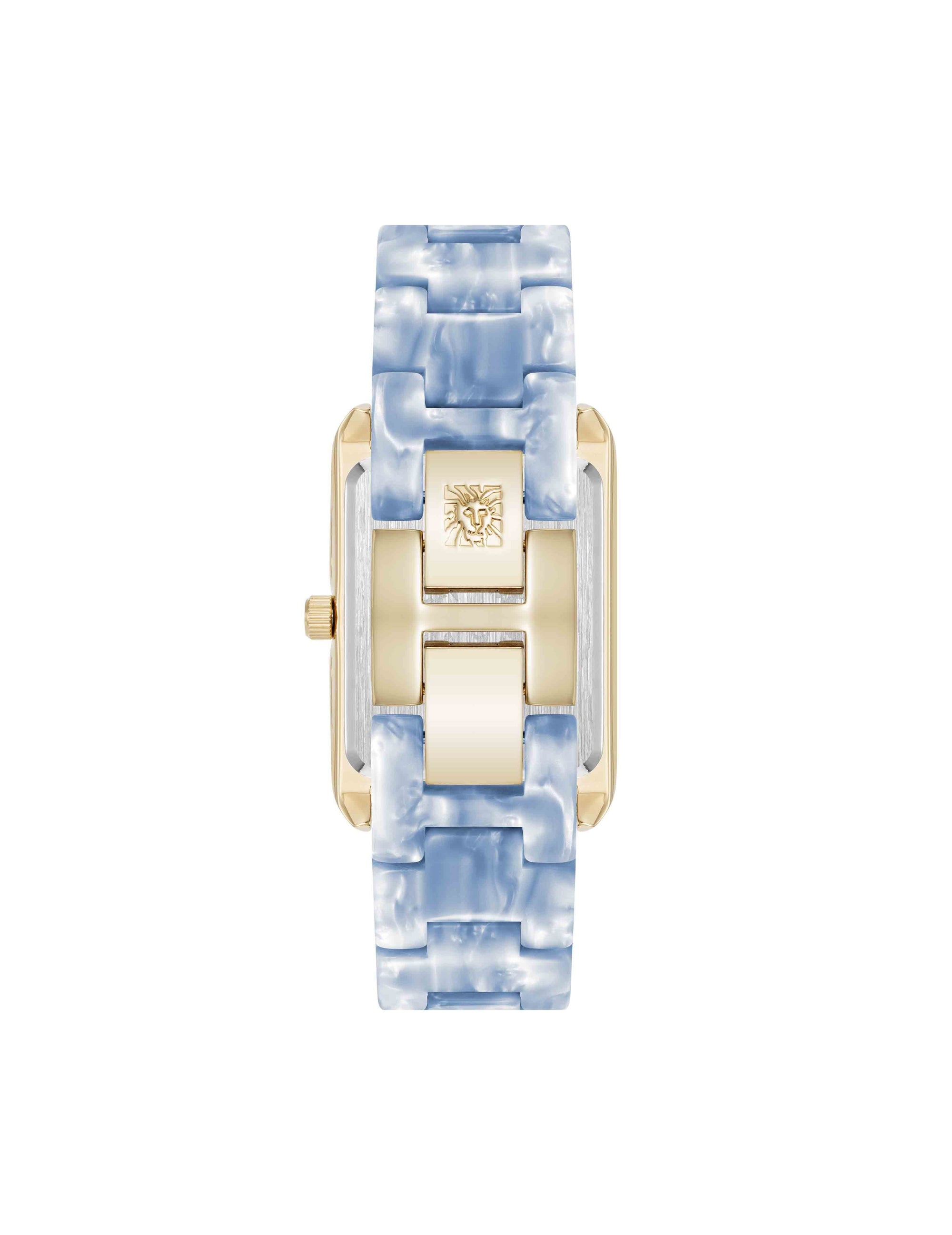Anne Klein Delicate Rectangular Acetate Link Bracelet Watch