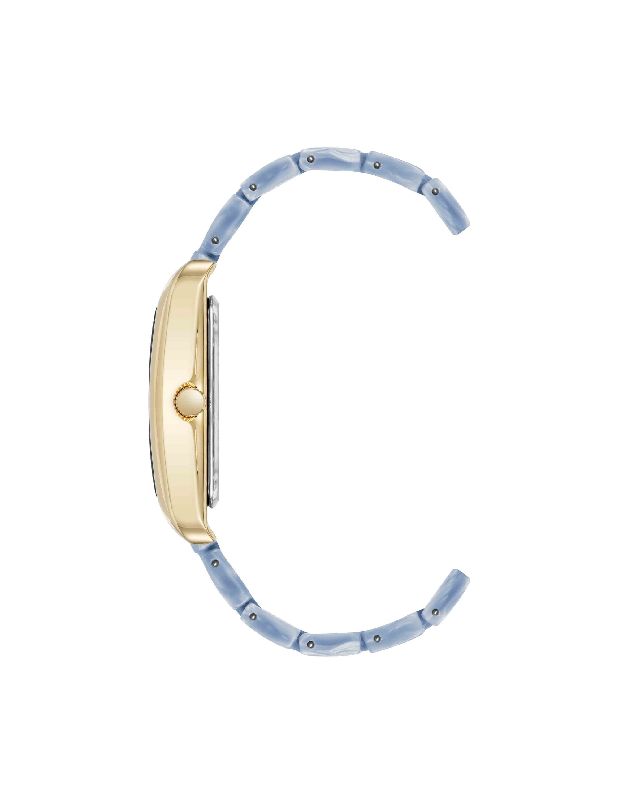 Anne Klein Delicate Rectangular Acetate Link Bracelet Watch