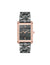 Anne Klein Dark Grey/Rose Gold-Tone Delicate Rectangular Acetate Link Bracelet Watch