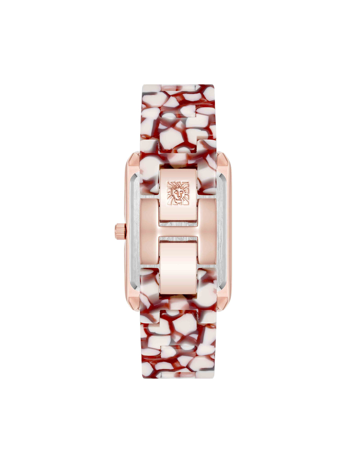 Anne Klein Delicate Rectangular Acetate Link Bracelet Watch