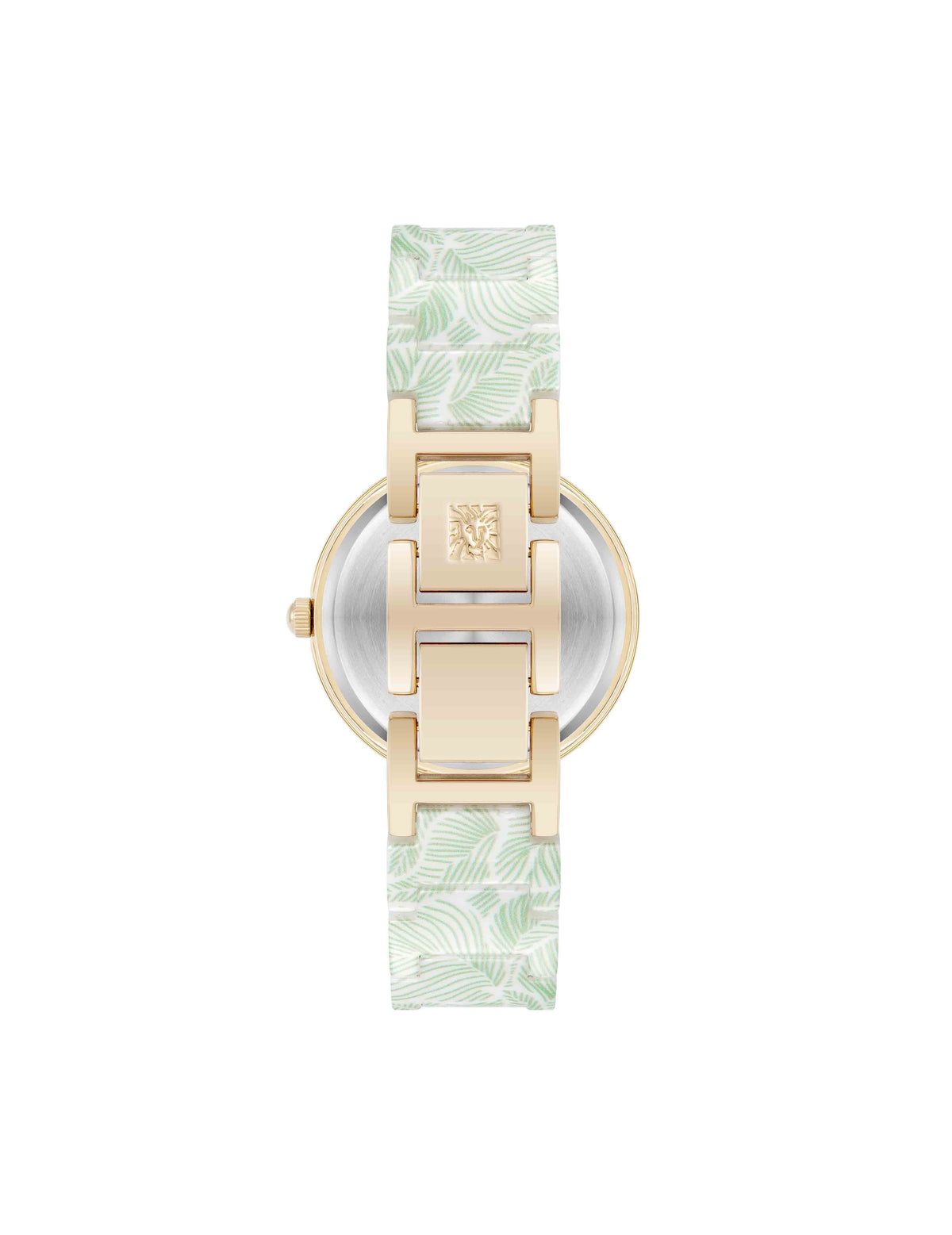 Anne Klein Botanical Pattern Ceramic Bracelet Watch