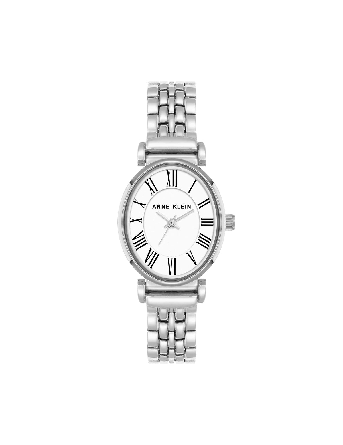 Anne Klein Silver-Tone Classic Elegance Oval Watch