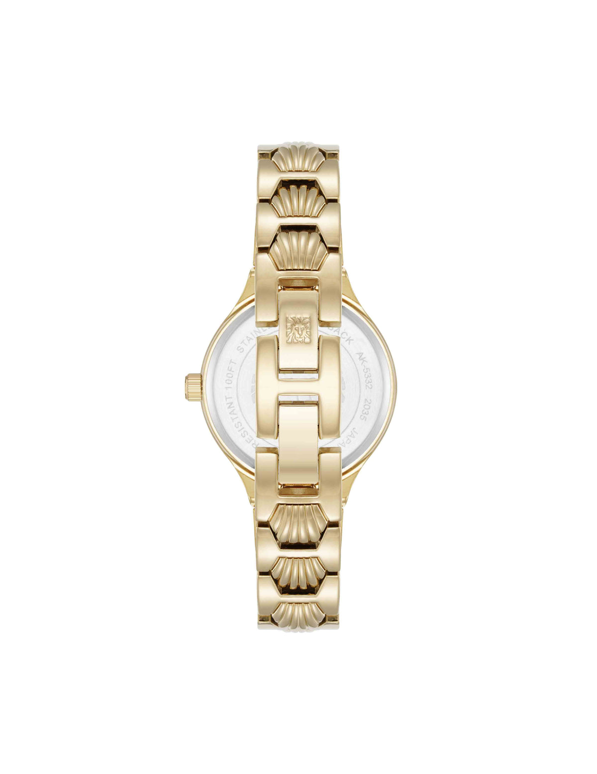 Anne Klein Shell Pattern Link Bracelet Watch