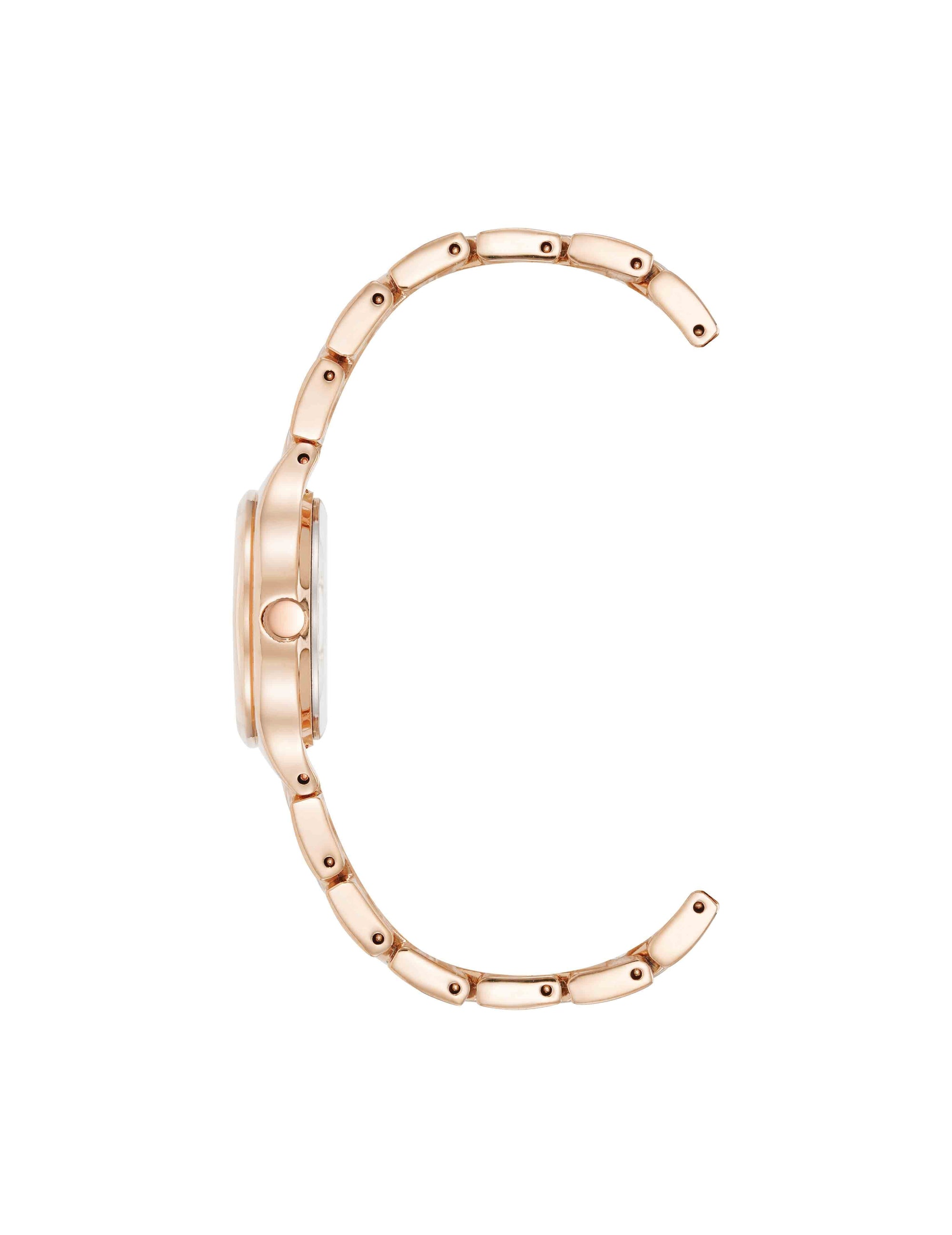 Anne Klein Shell Pattern Link Bracelet Watch