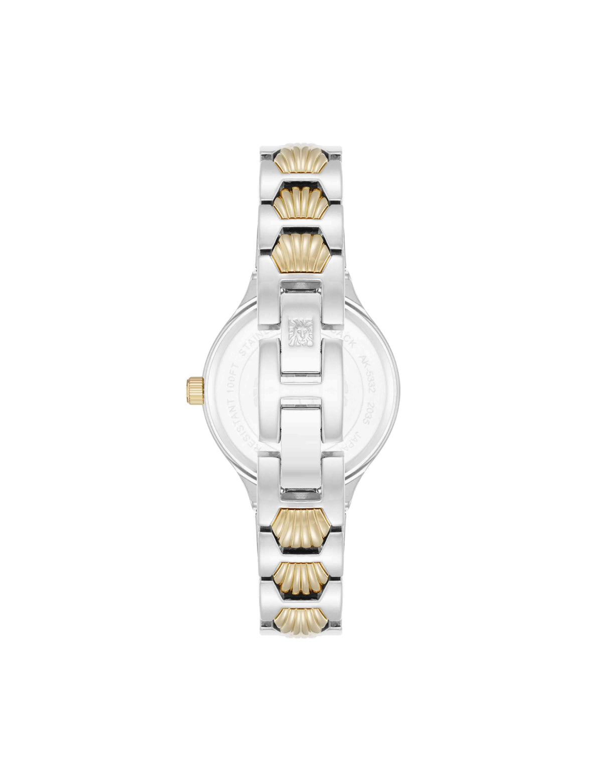 Anne Klein Shell Pattern Link Bracelet Watch