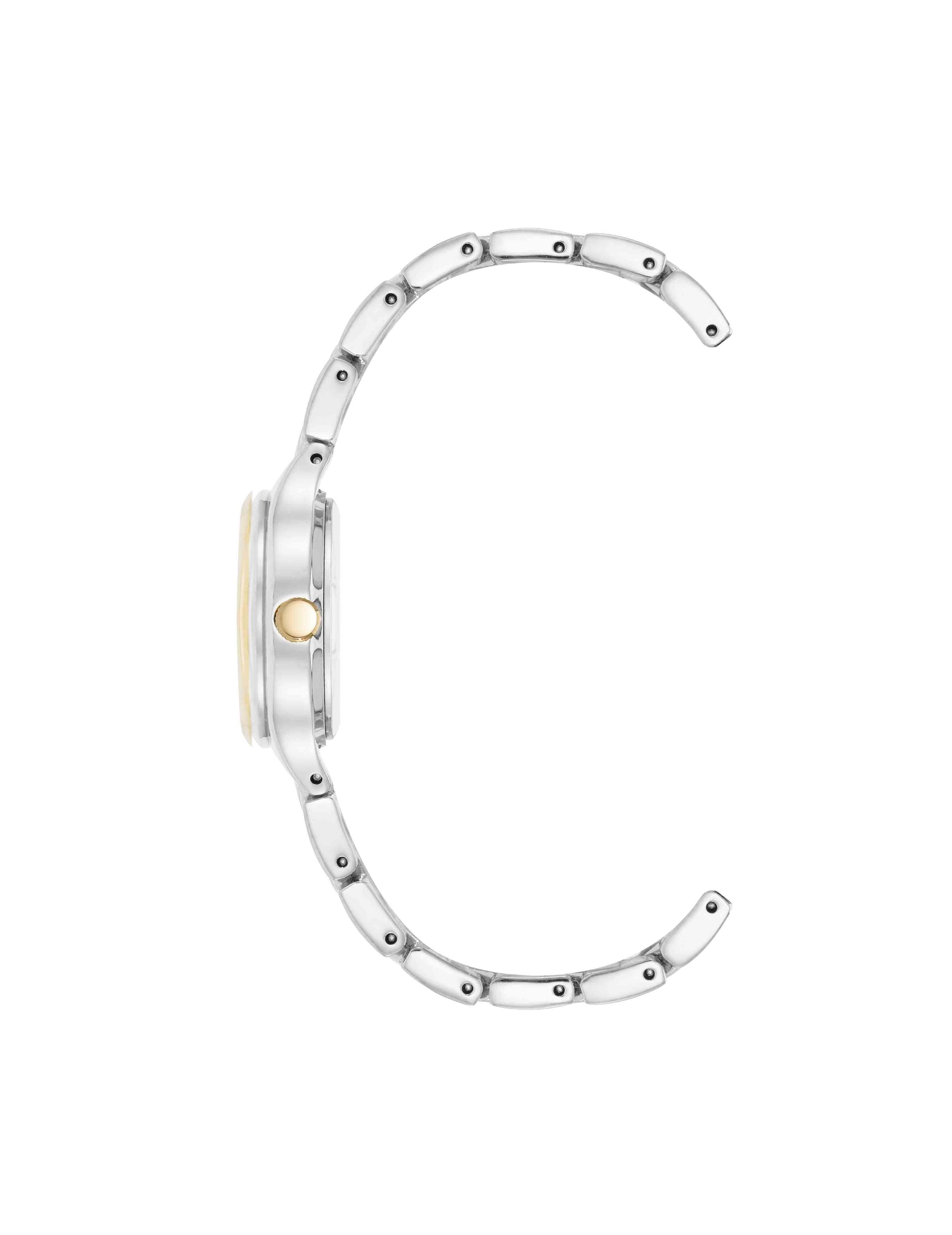 Anne Klein Shell Pattern Link Bracelet Watch
