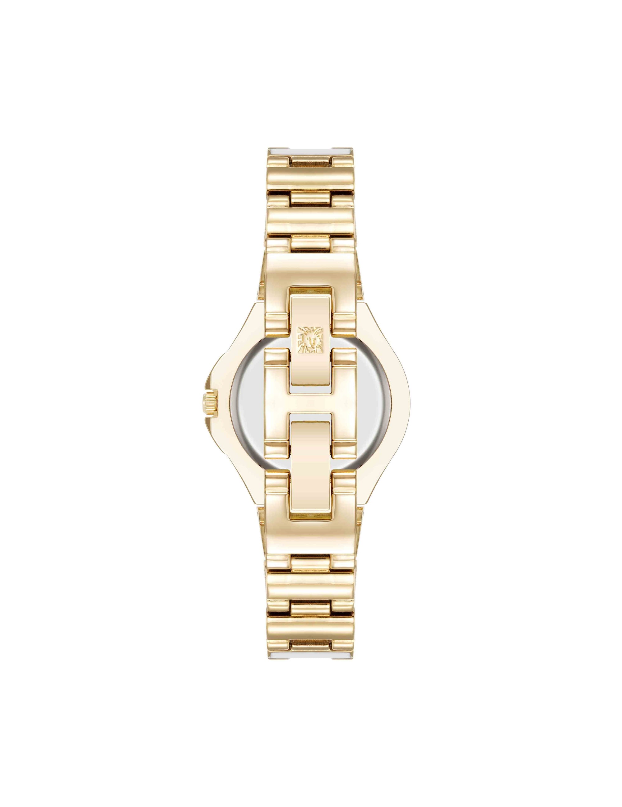 Anne Klein Enamel-Accented Bracelet Watch
