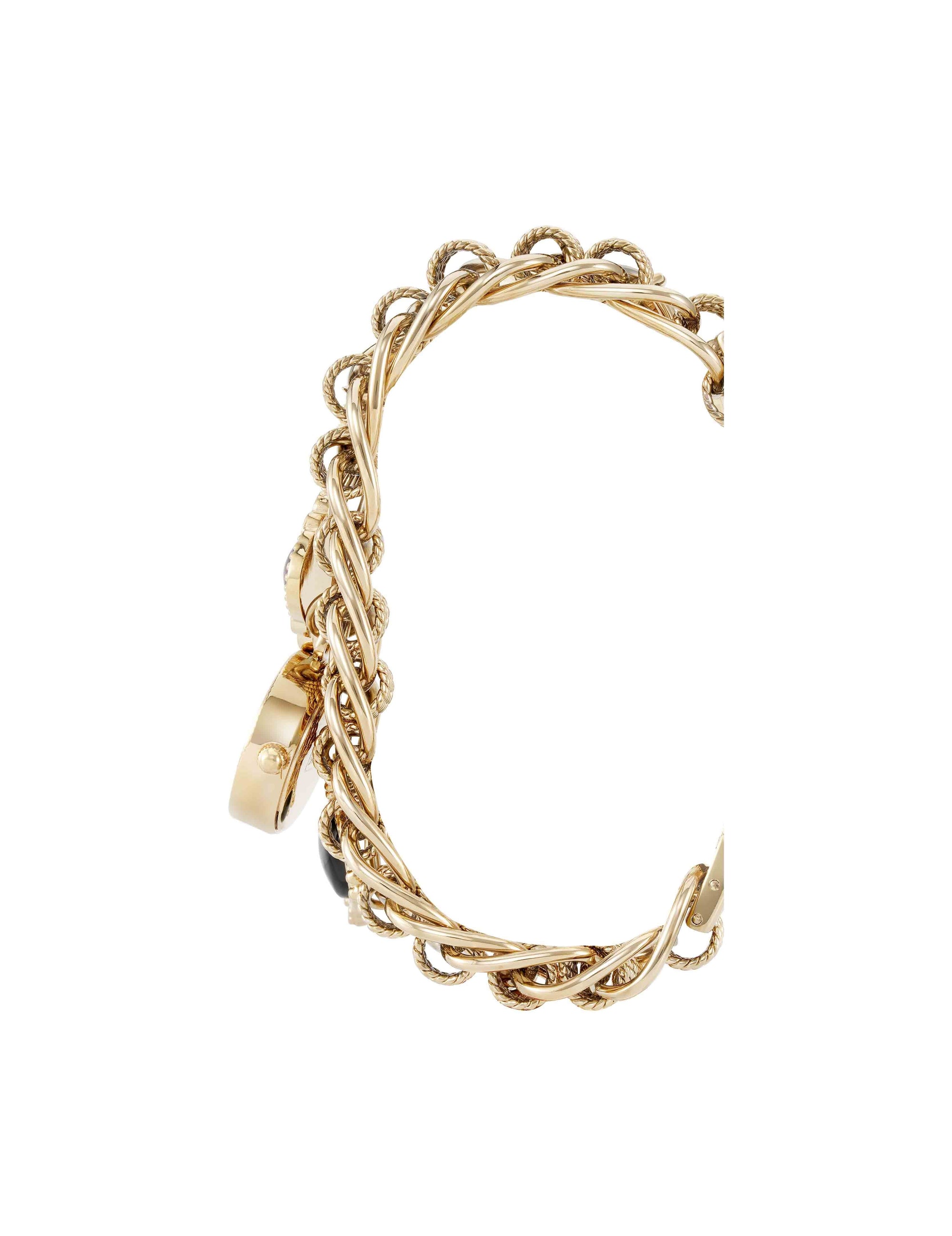 Anne Klein Gemstone Charm Bracelet Watch