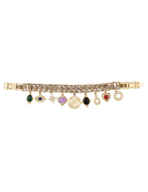 Anne Klein Gemstone Charm Bracelet Watch