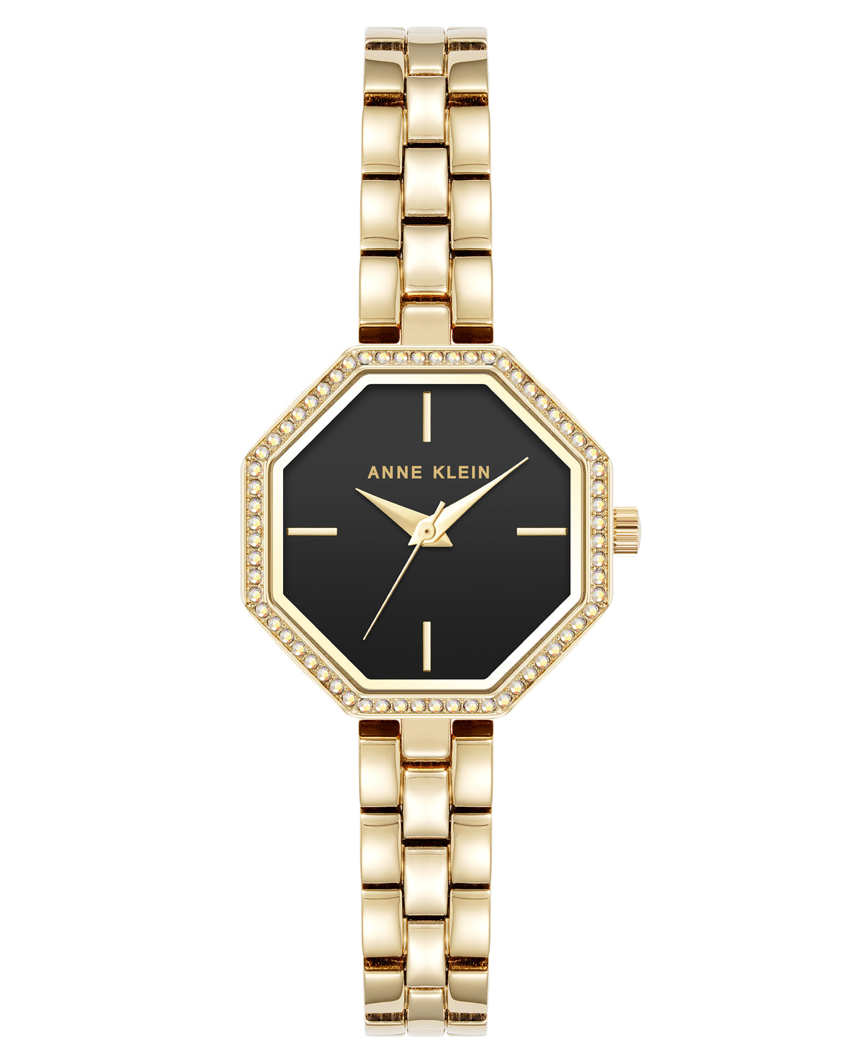 Crystal Accented Octagonal Bracelet Watch