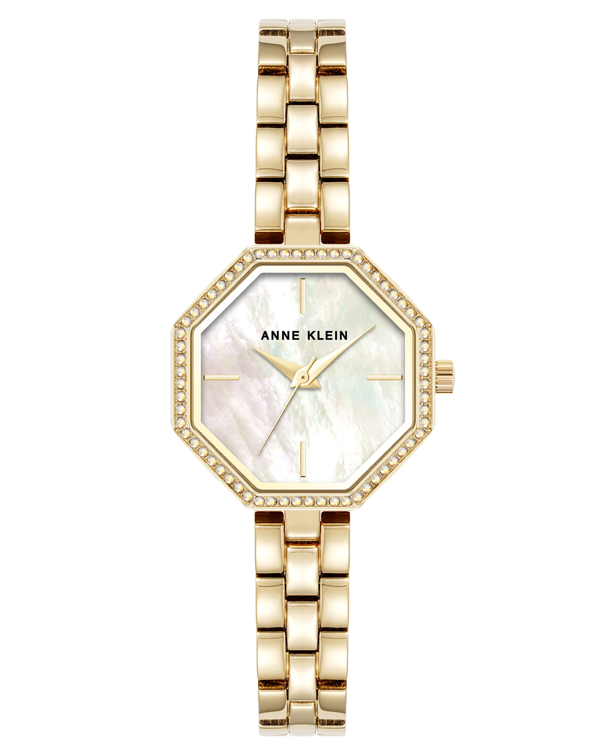 Crystal Accented Octagonal Bracelet Watch