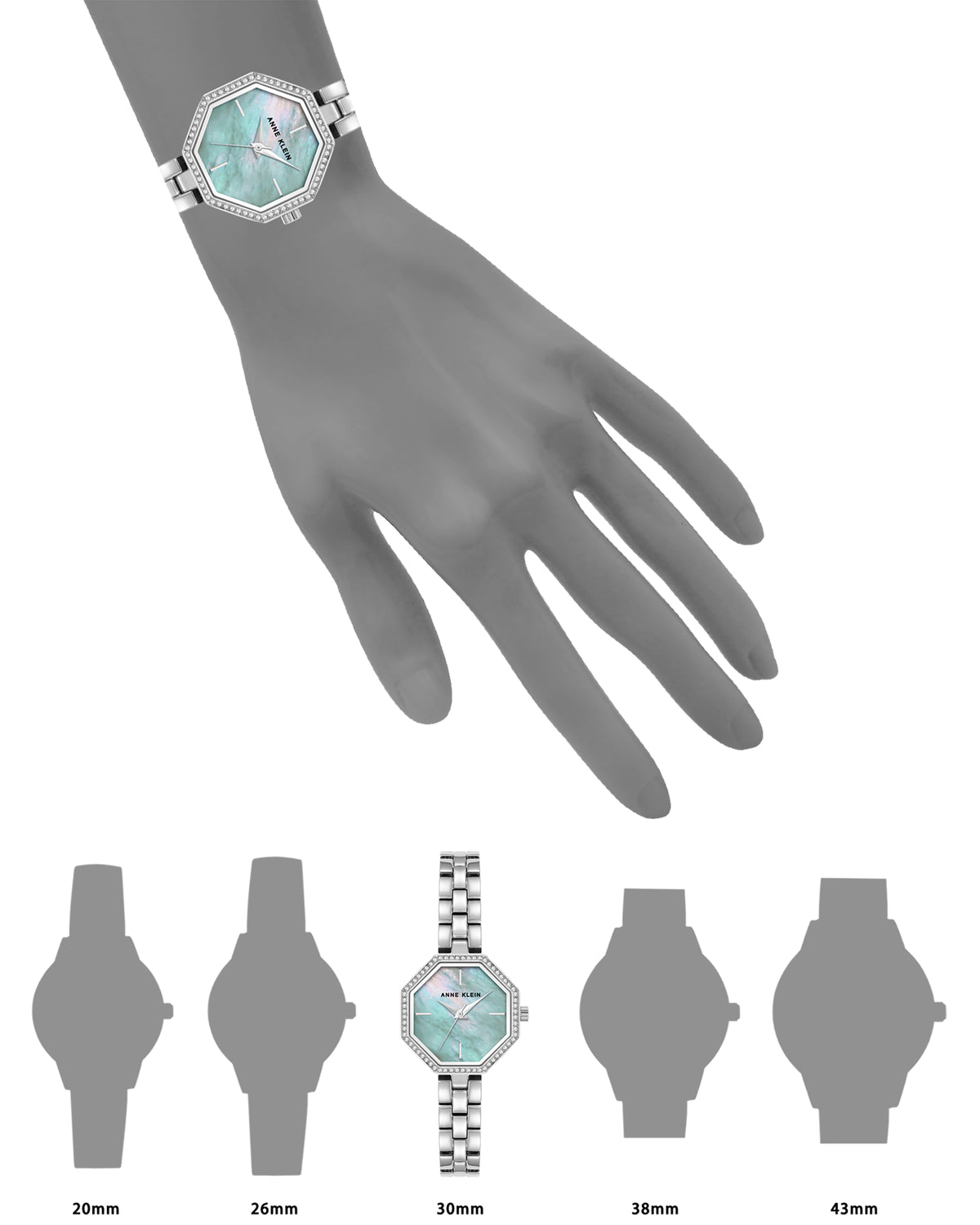 Crystal Accented Bracelet Watch