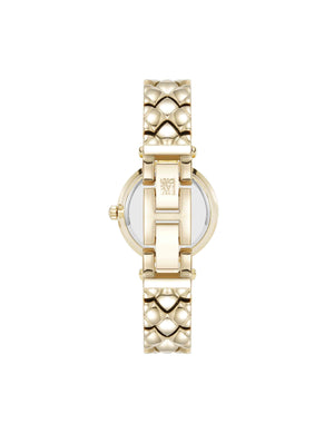 Anne Klein Crystal Accented V-Link Watch