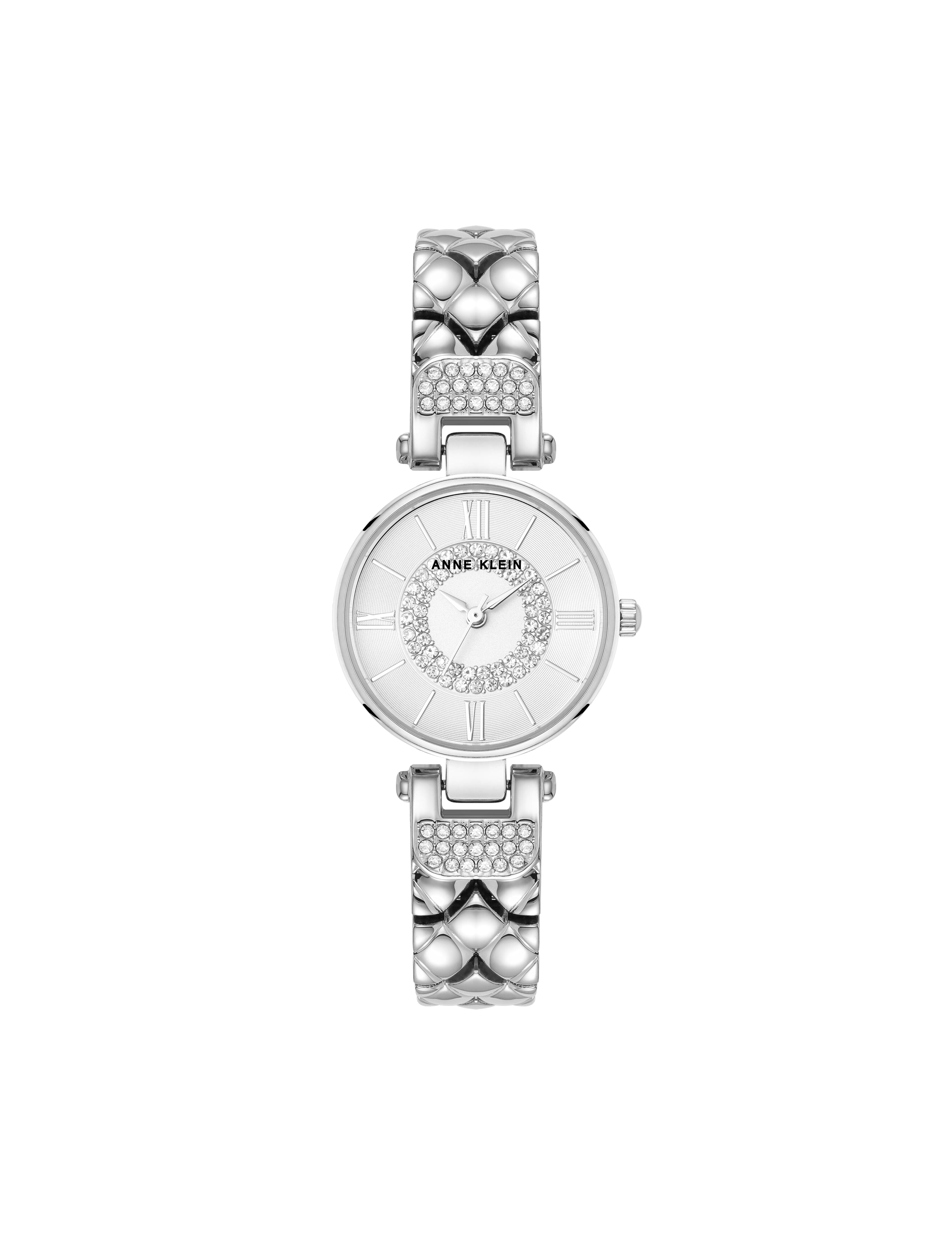 Ann Klein Black White Crystal Watch Watch & Bracelet Set with Crystal Accents | Anne Klein main image 2
