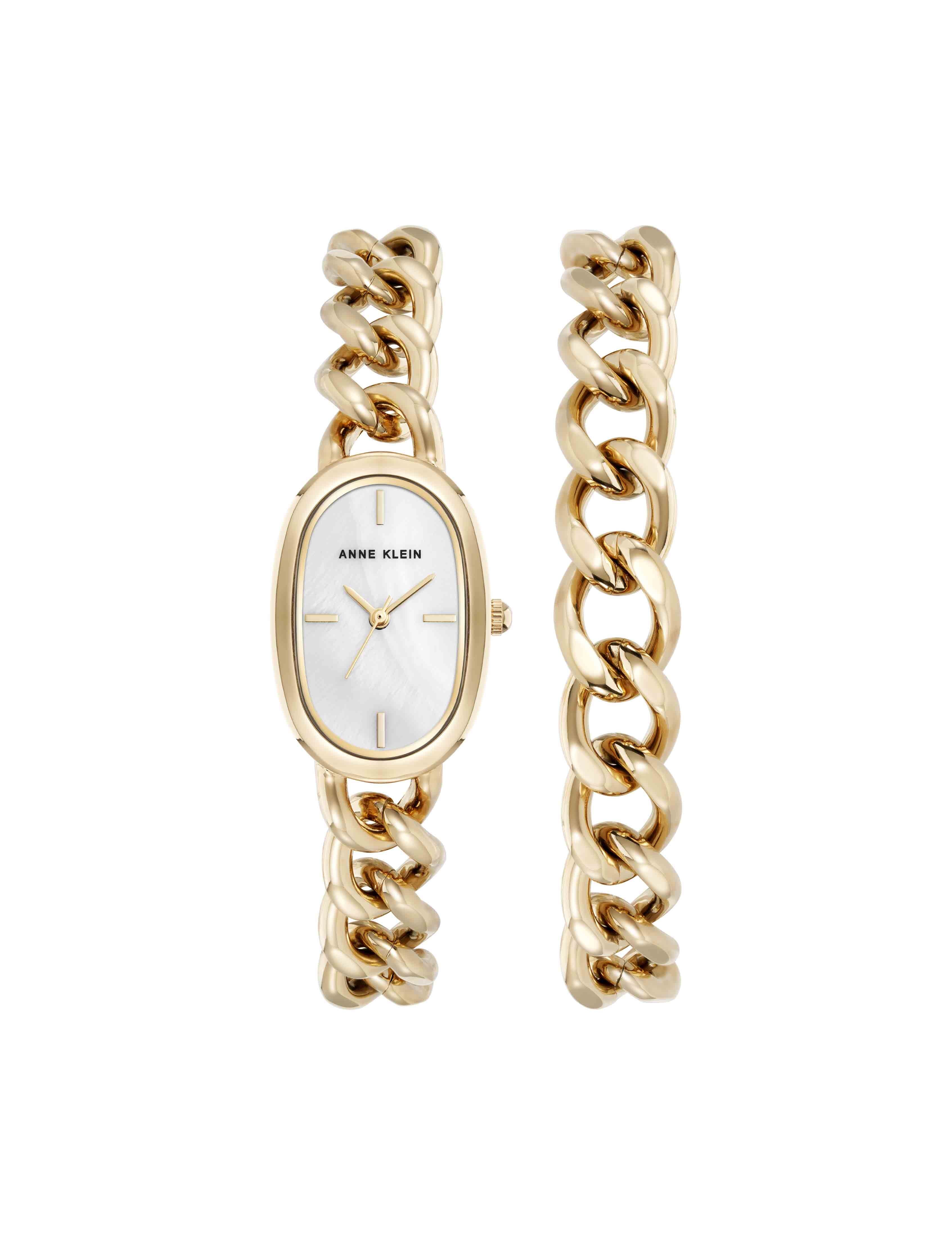 Chain Watch and Bracelet Set | Anne Klein