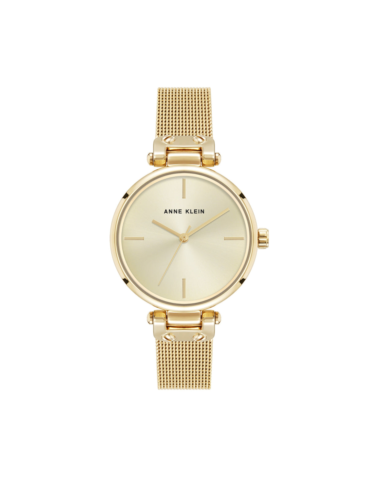 Anne Klein Gold-Tone Timeless Mesh Bracelet Watch