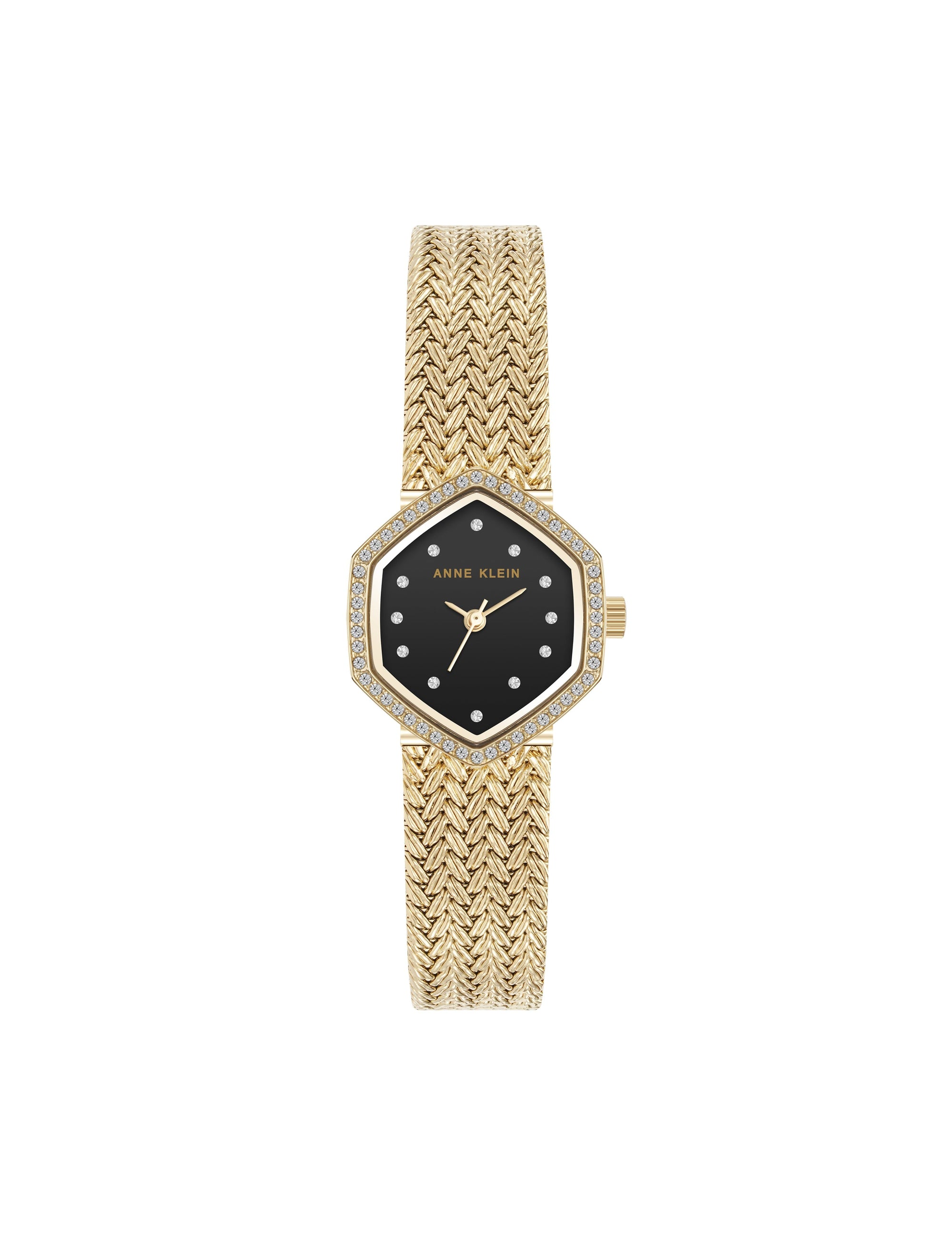 Crystal Accented Mesh Bracelet Watch Apparel & Accessories Egluck