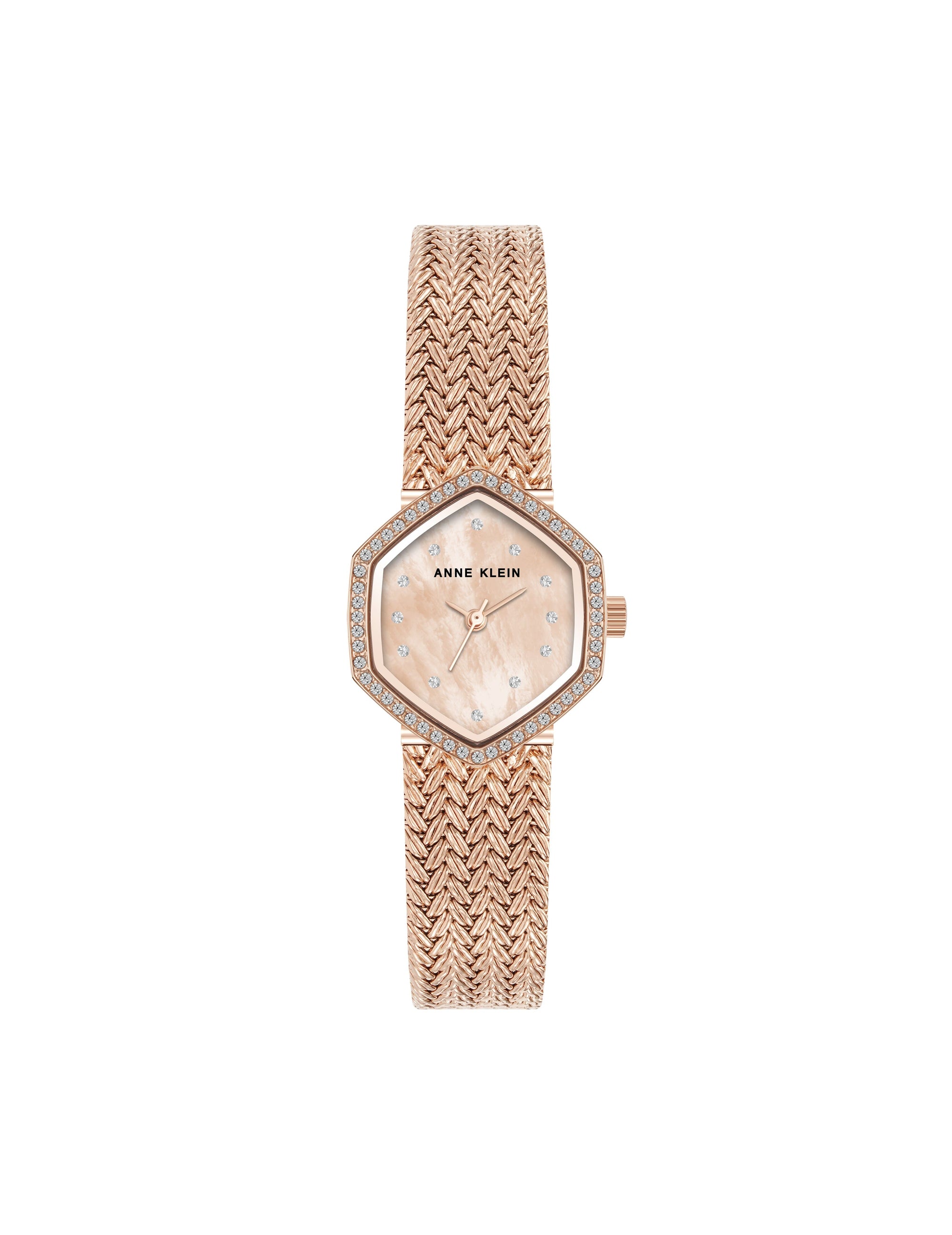 Crystal Accented Mesh Bracelet Watch Apparel & Accessories Egluck