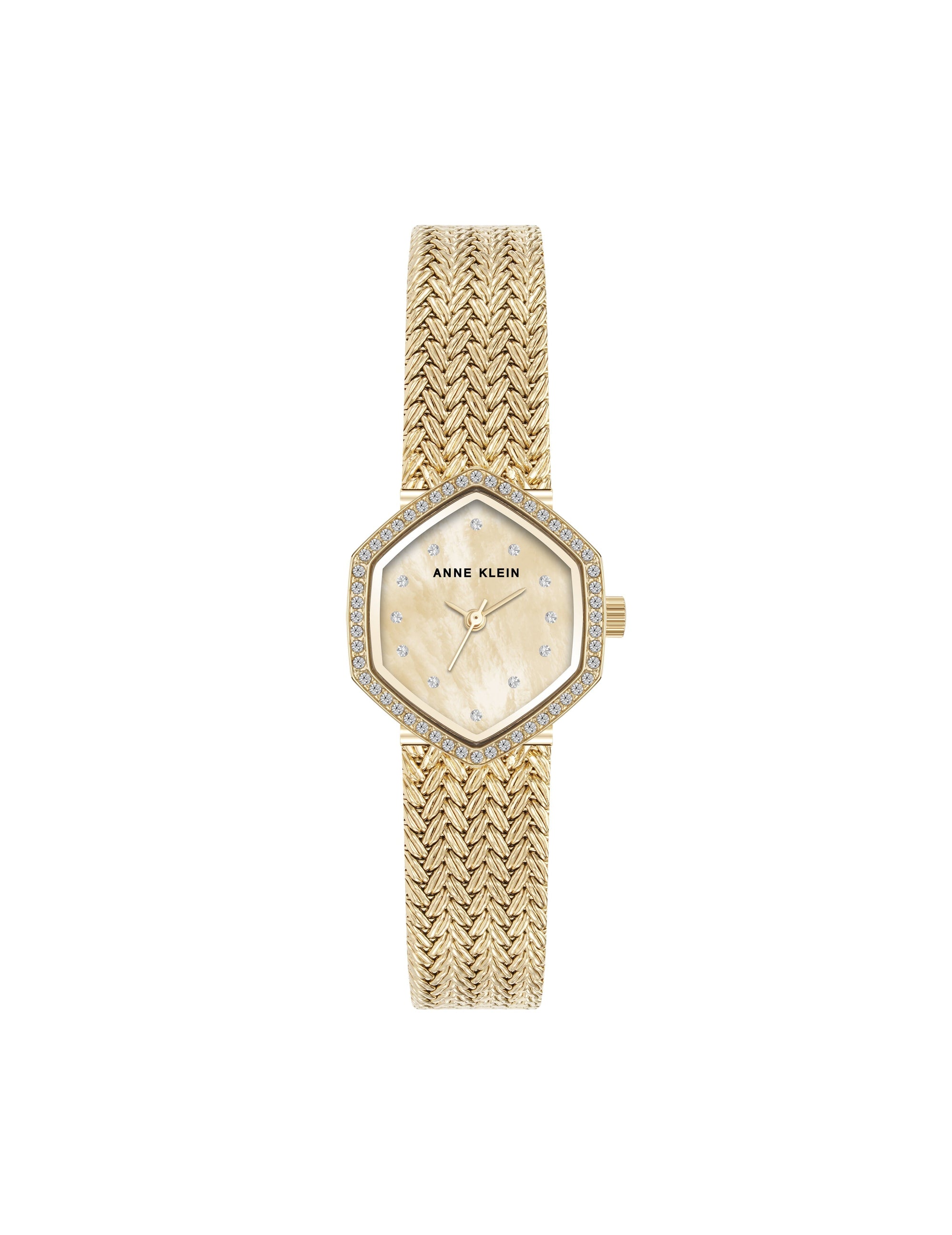 Crystal Accented Mesh Bracelet Watch Apparel & Accessories Egluck