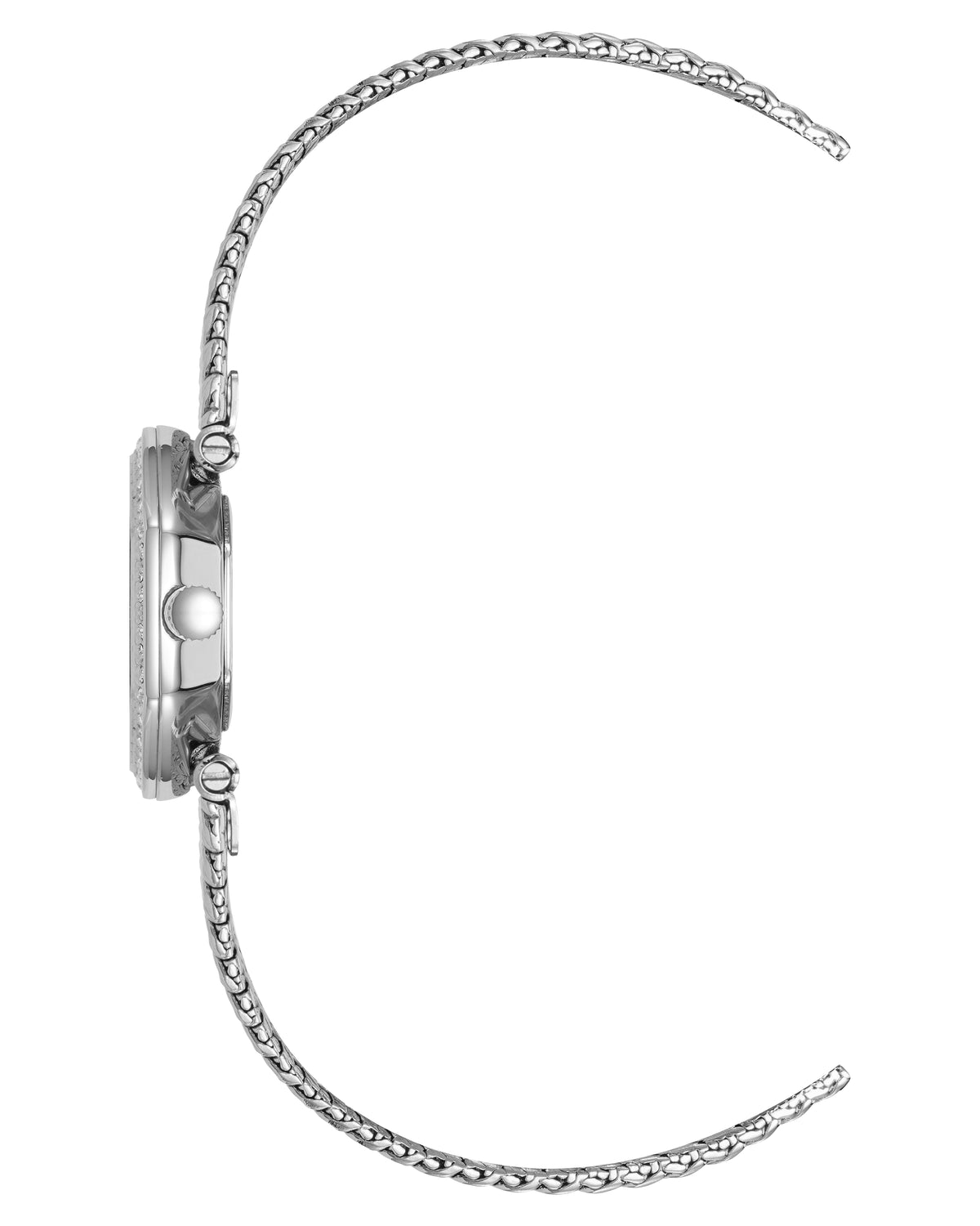 Crystal Accented Mesh Bracelet Watch