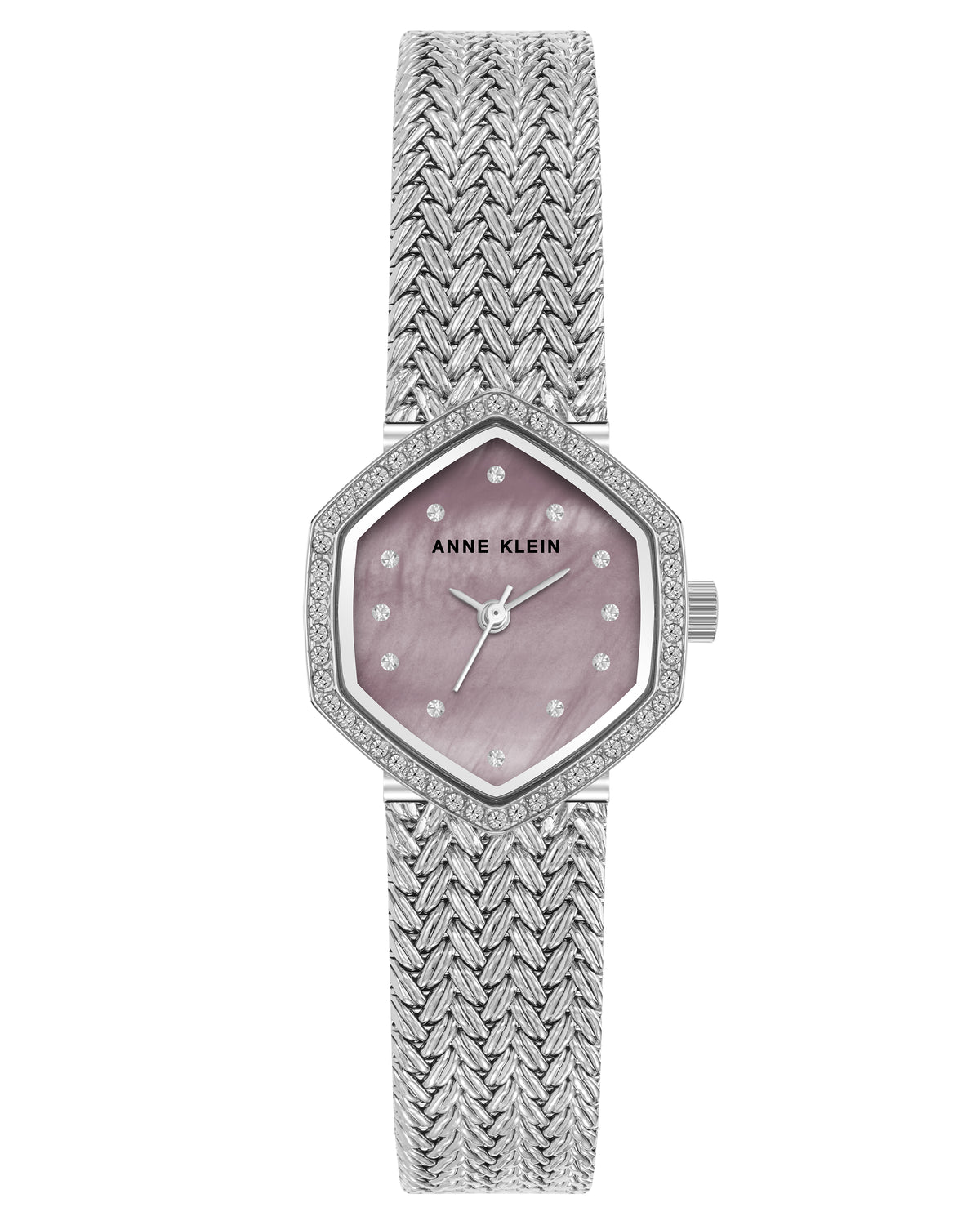 Crystal Accented Mesh Bracelet Watch
