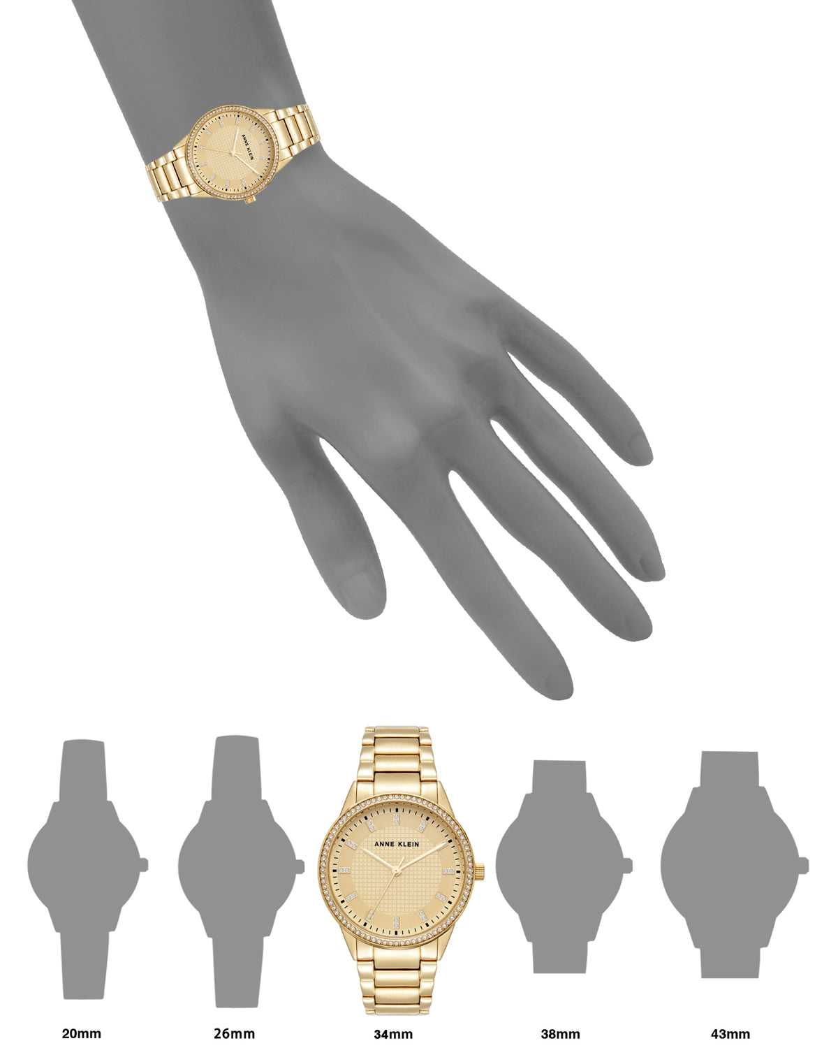 Crystal Accented Round Bracelet Watch