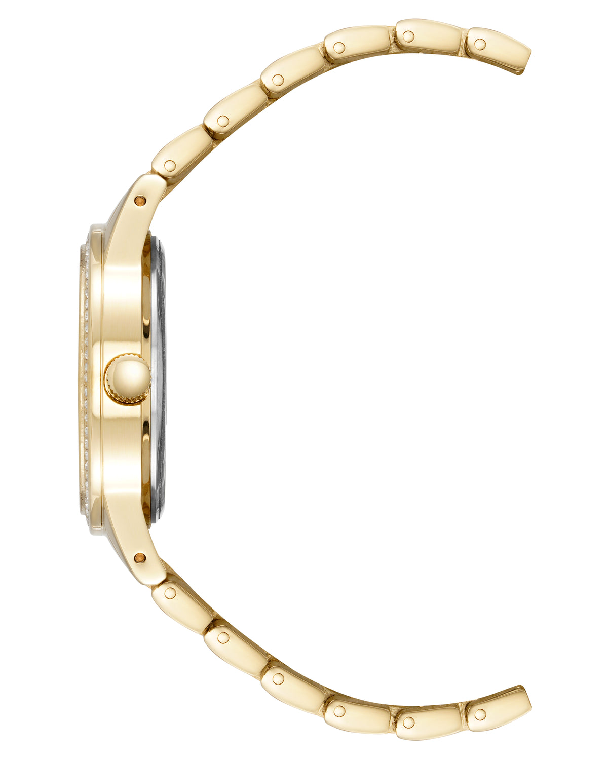Crystal Accented Round Bracelet Watch